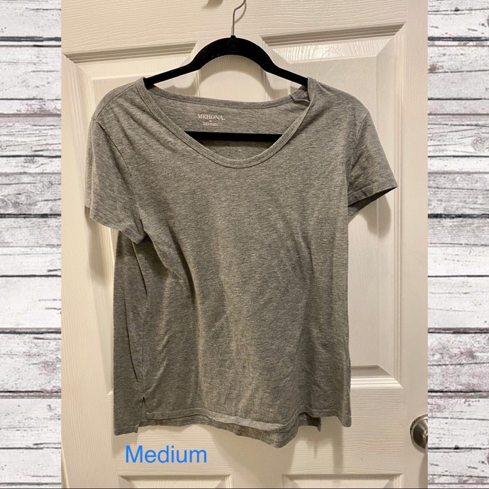 Gray Crew Neck Tee